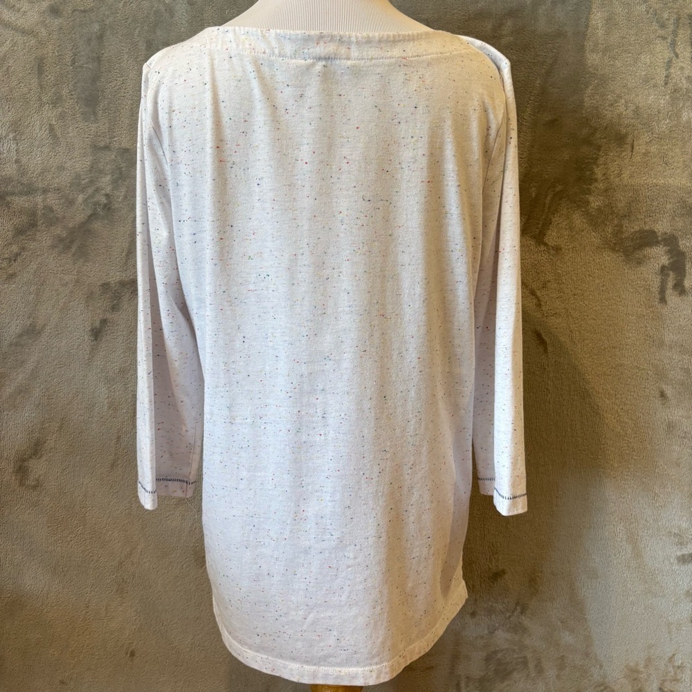 LOFT Confetti Party Casual Tee Wmn’s Sz L - Picture 4 of 8